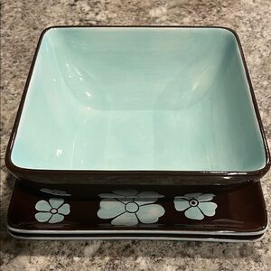 Ceramic Set (1 Large Bowl + 2 plates)